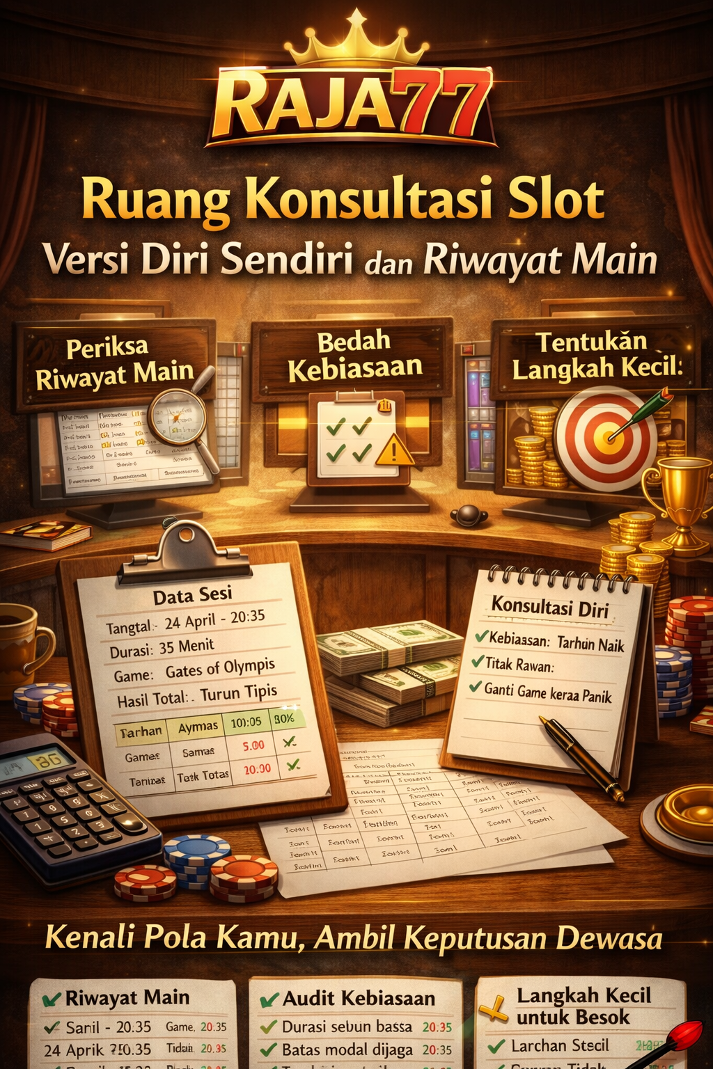 RAJA77: Ruang Konsultasi Slot Versi Diri Sendiri dan Riwayat Main